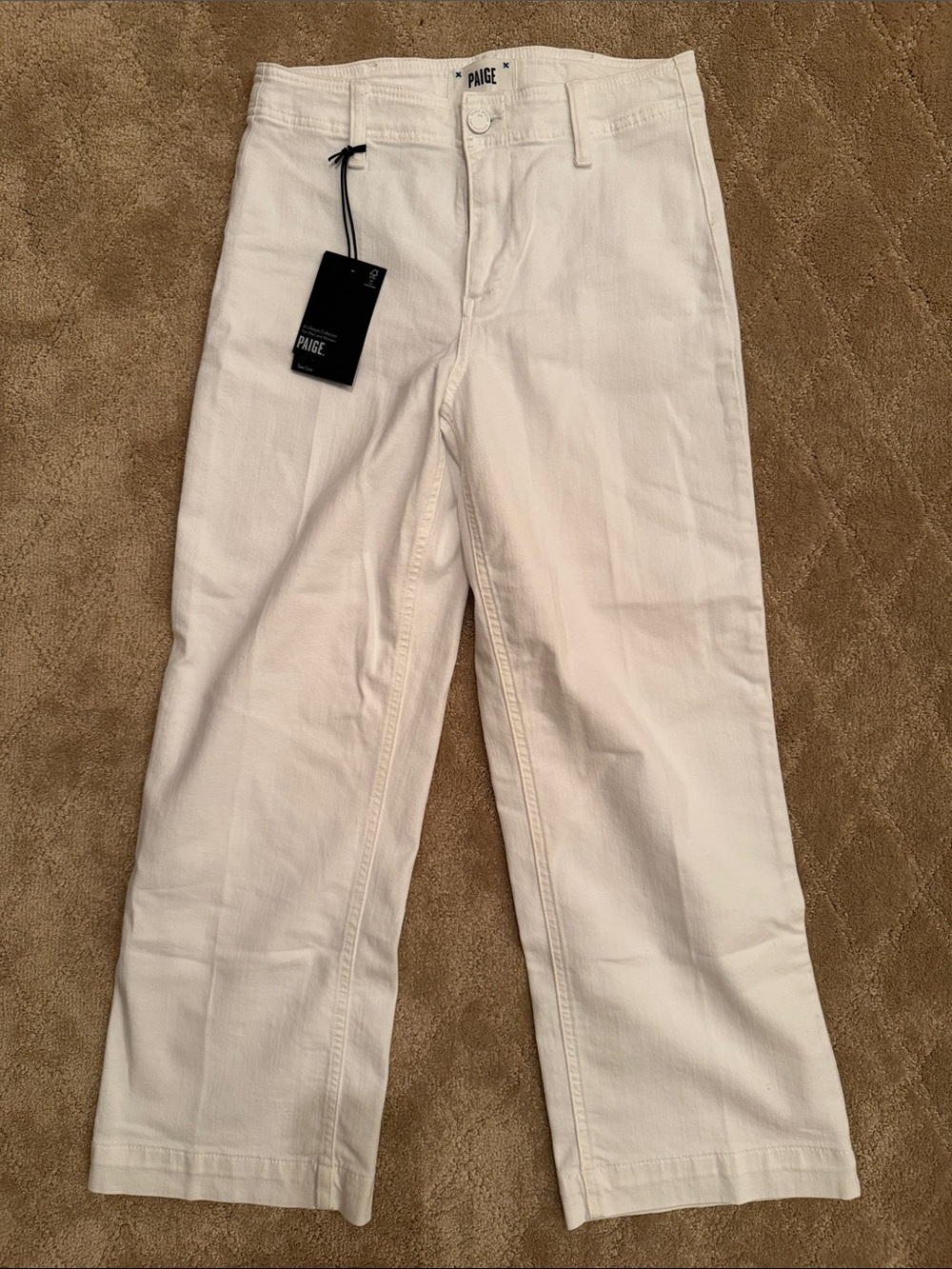 PAIGE White Nellie High Rise Culotte Jeans 27